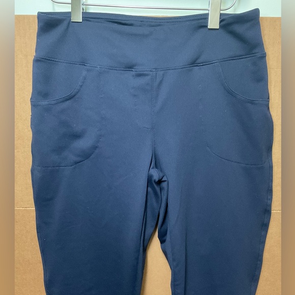 Yogipace Straight Leg Yoga Pants 5 Pockets Navy Blue Size M/29” - Picture 4 of 7